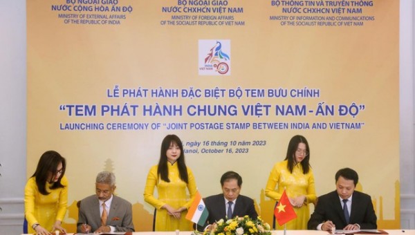 Phát hành bộ tem "Tem phát hành chung: Việt Nam - Ấn Độ"