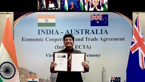 Ấn Độ dự kiến tăng gấp đôi kim ngạch thương mại song phương với Australia