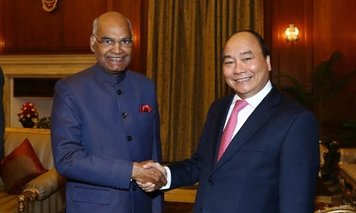 Thủ tướng Nguyễn Xuân Phúc hội kiến với Tổng thống Ấn Độ Ram Nath Kovind