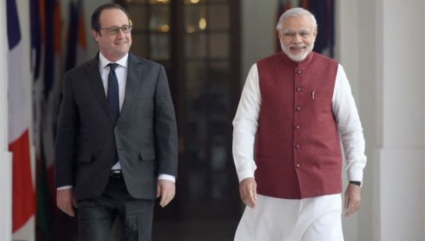 Ấn Độ-Pháp nhất trí tăng cường hợp tác về các vấn đề chiến lược