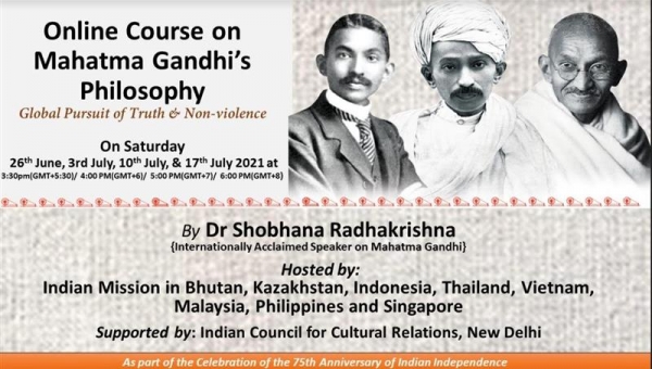 Thông báo khóa học trực tuyến "Triết học của Mahatma Gandhi"