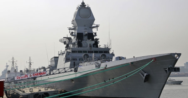 Ấn Độ phiên chế tàu khu trục INS Chennai tự đóng lớn nhất trong lịch sử