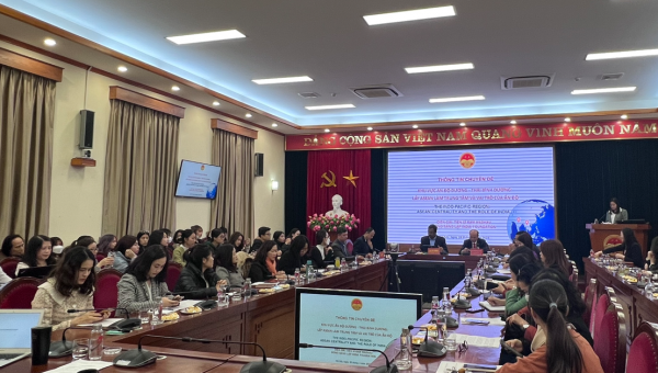 “Ấn Độ Dương – Thái Bình Dương: lấy ASEAN làm trung tâm và vai trò của Ấn Độ”.
